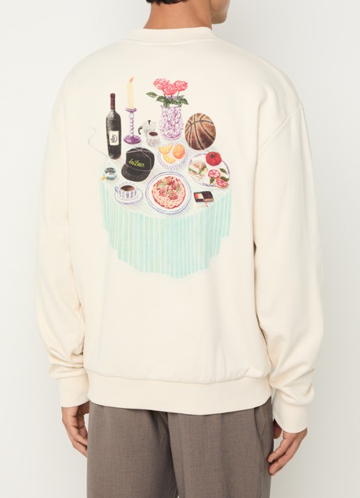 Les Deux Cole sweater met logo- en backprint