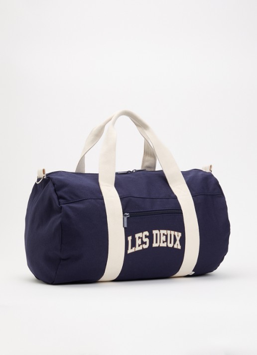Les Deux College sporttas met logo en afneembare schouderriem - achterkant 4 donkerblauw