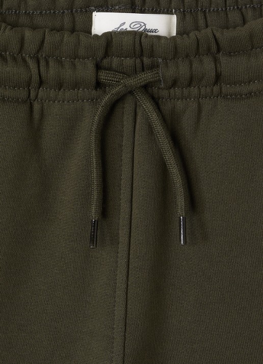 Les Deux College tapered joggingbroek met logo - detail 3 legergroen