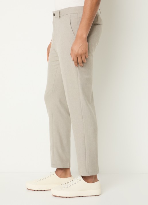 Les Deux Como slim fit pantalon met steekzakken - detail 2 donkerbeige