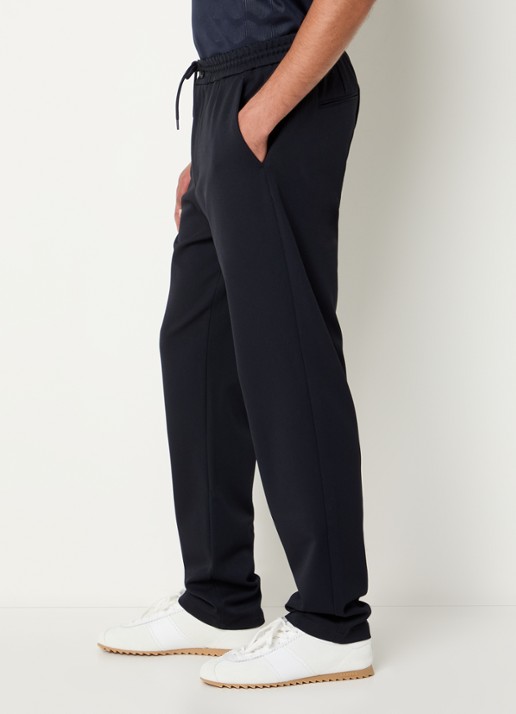 Les Deux Como straight fit pantalon met steekzakken - detail 5 donkerblauw
