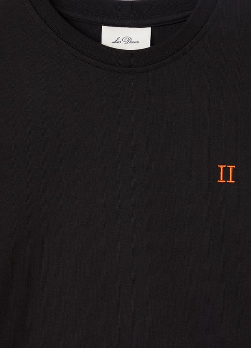 Les Deux Core Contrast longsleeve met logoborduring - detail 3 zwart