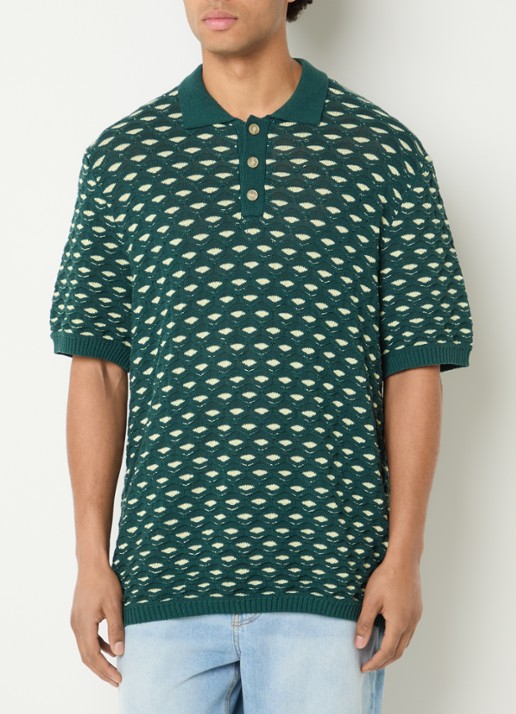 Les Deux Esmay grofgebreide regular fit polo
