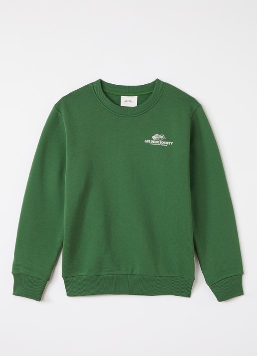 Les Deux Exhibition sweater met logo- en backprint