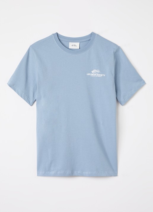 Les Deux Exhibition T-shirt met logo- en backprint