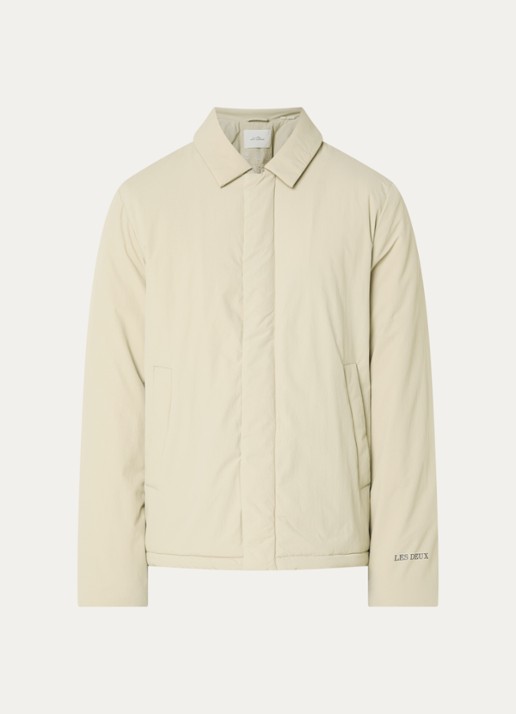Les Deux Gewatteerd jack met steekzakken - voorkant 2 beige