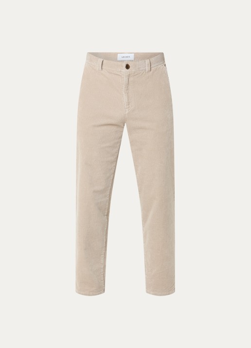 Les Deux Kody loose fit chino van corduroy  - voorkant zand