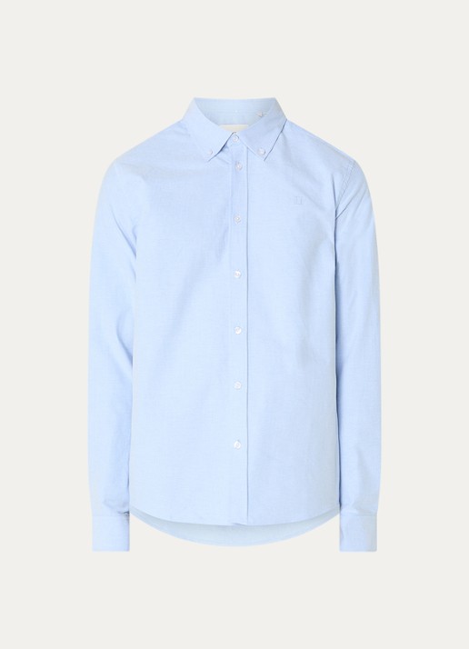 Les Deux Konrad regular fit overhemd met streepprint - voorkant 3 lichtblauw