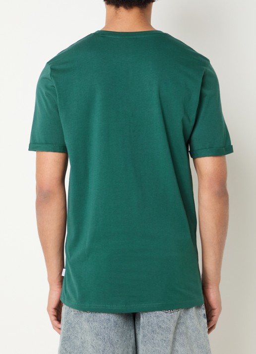 Les Deux Norregaard T-shirt met logoborduring - achterkant 4 groen