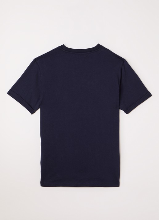Les Deux Norregaard T-shirt met logoborduring - voorkant 2 donkerblauw