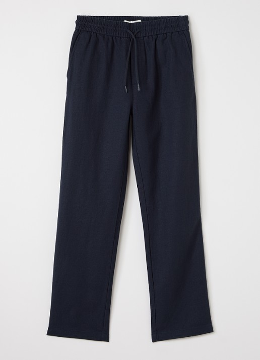 Les Deux Patrick straight fit pantalon in linnenblend
