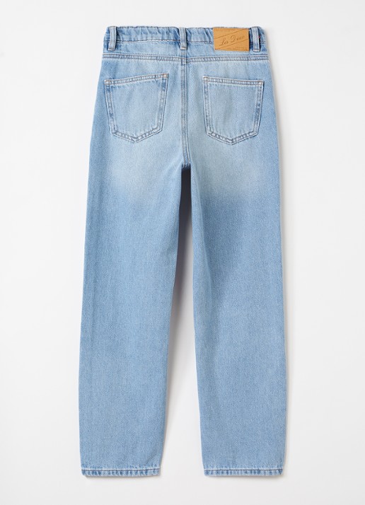 Les Deux Ryder straight leg jeans met lichte wassing - voorkant 2 indigo