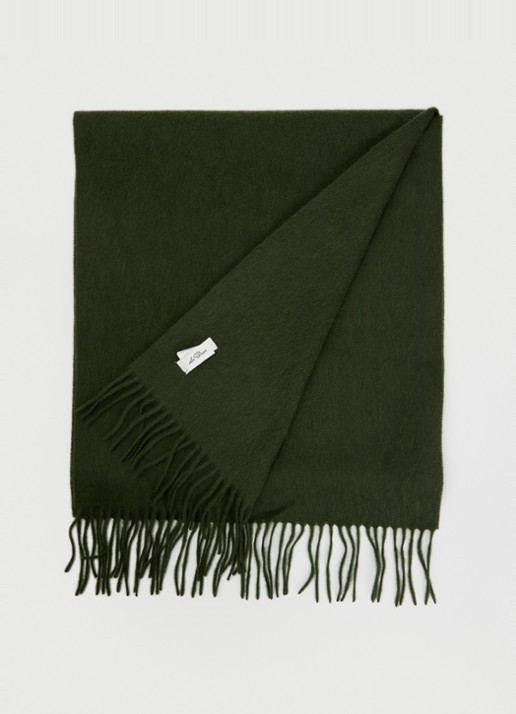 Les Deux Signature Solid sjaal van wol met franjes 175 x 40 cm