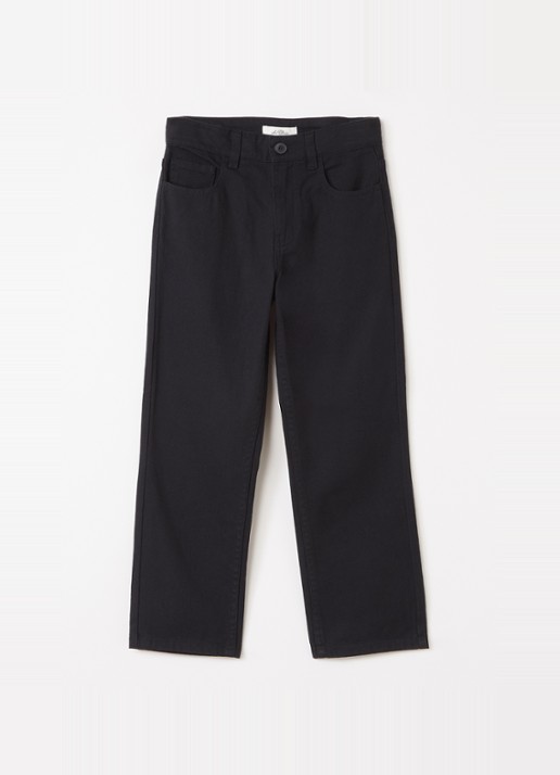 Les Deux Slim fit chino met steekzakken - voorkant 2 zwart