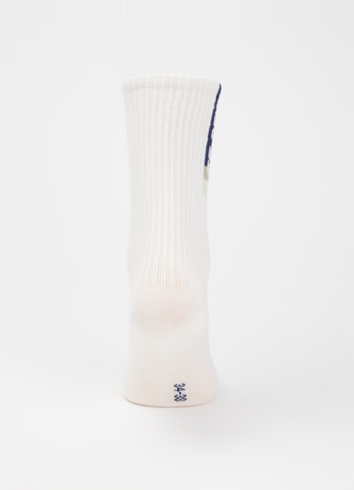 Les Deux Sport Logo sportsokken in katoenblend in 2-pack - voorkant 3 ivoor