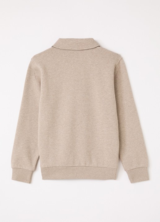 Les Deux Sweater met logo - voorkant 3 donkerbeige