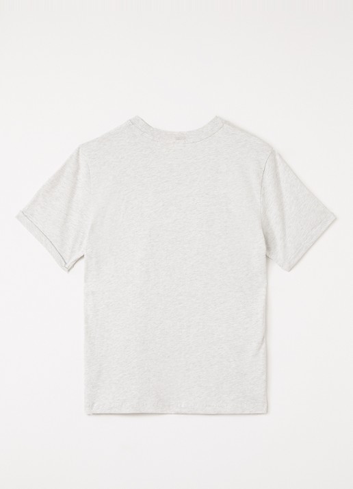 Les Deux T-shirt met logo - voorkant 2 lichtgrijs