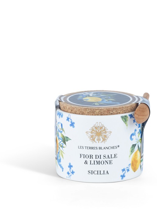 Les Terres Blanches Fior di Sale & Limone Sicilië zeezoutvlokken met citroen 50 gram