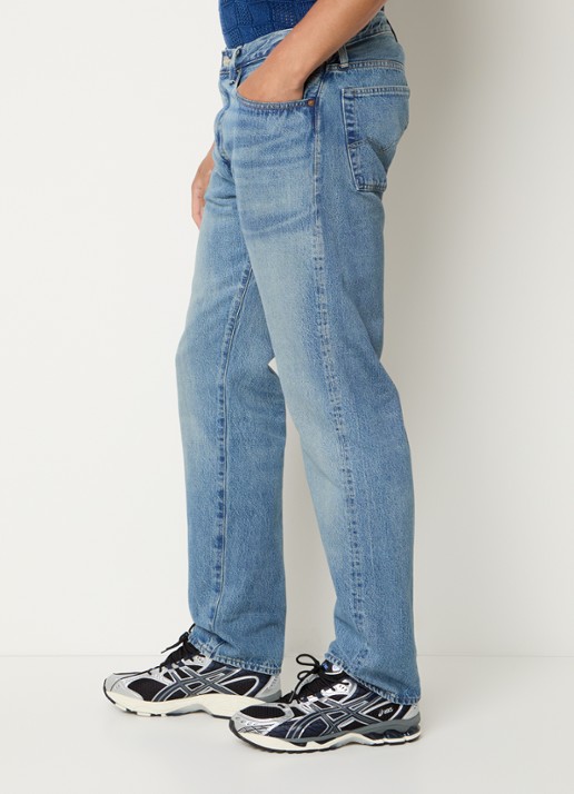 Levi's 1954 501 straight leg jeans van  katoen met medium wassing - detail 6 indigo