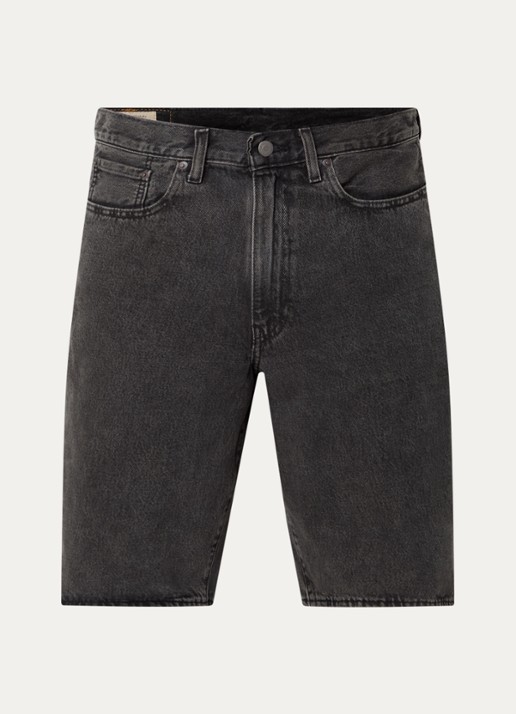 Levi's 478 loose fit korte broek met gekleurde wassing - voorkant 3 zwart