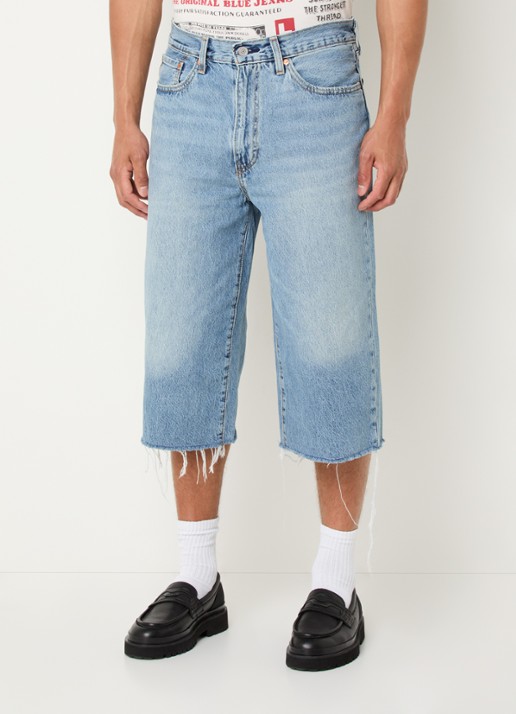 Levi's 478 wide fit korte broek van denim met lichte wassing