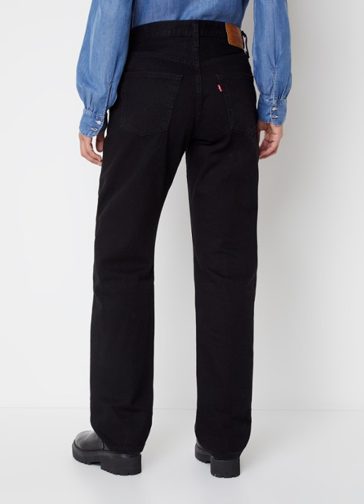 Levi's 501 90's Mid waist straight leg jeans met gekleurde wassing - achterkant 5 zwart