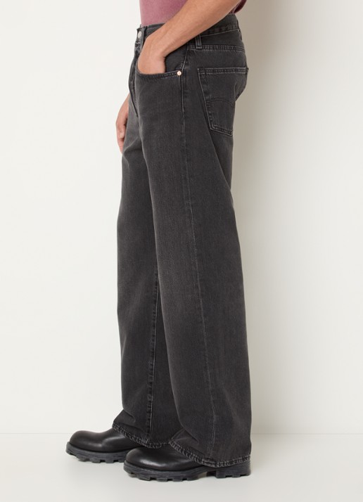 Levi's 501 loose fit jeans met gekleurde wassing - detail 5 zwart