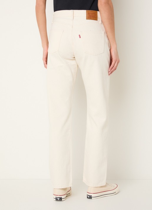 Levi's 501 Low waist straight fit jeans met gekleurde wassing - achterkant 3 beige