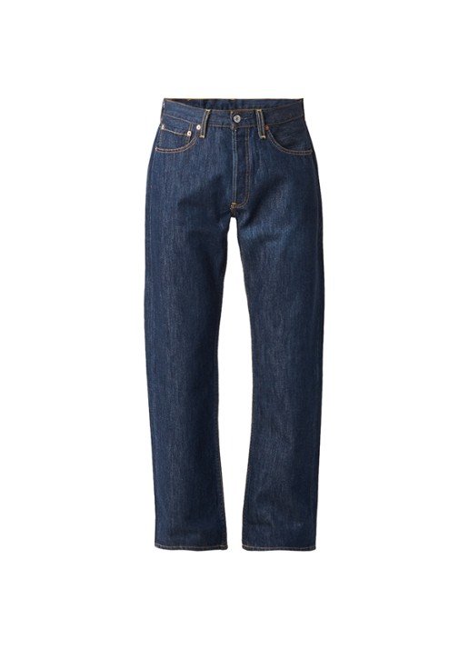 Levi's 501 mid waist straight leg jeans met donkere wassing - voorkant 4 indigo