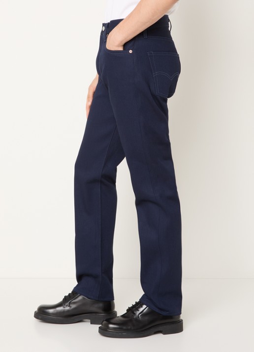 Levi's 501 slim fit jeans met donkere wassing - detail 3 indigo
