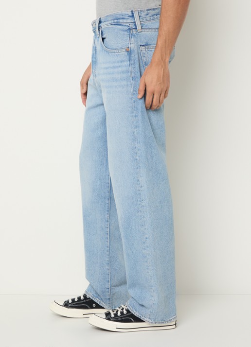 Levi's 501 Straight fit jeans met lichte wassing en steekzakken - detail 4 indigo