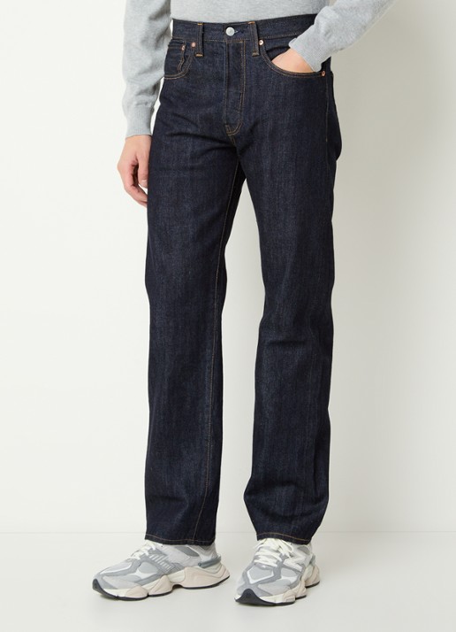 Levi's 501 straight leg jeans met donkere wassing