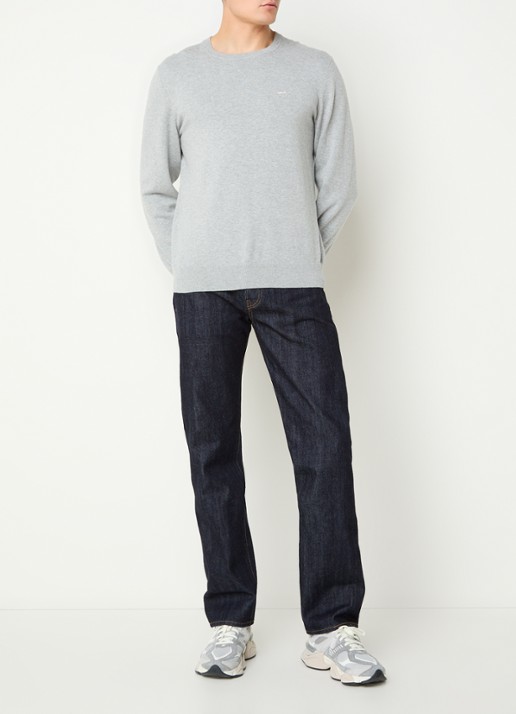 Levi's 501 straight leg jeans met donkere wassing - voorkant 3 indigo
