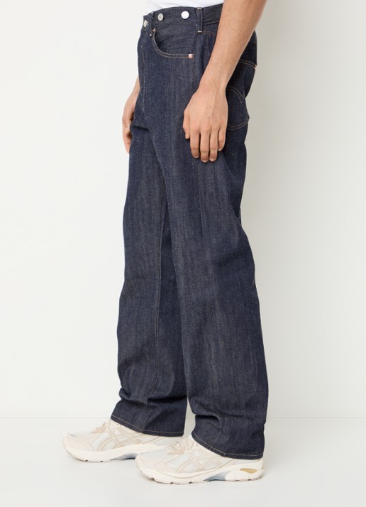 Levi's 501 straight leg jeans met donkere wassing - detail 4 indigo