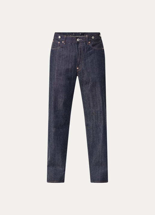 Levi's 501 straight leg jeans met donkere wassing - voorkant indigo