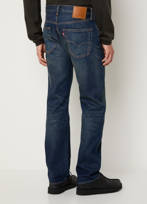 Levi's 501 straight leg jeans met donkere wassing - achterkant 3 indigo