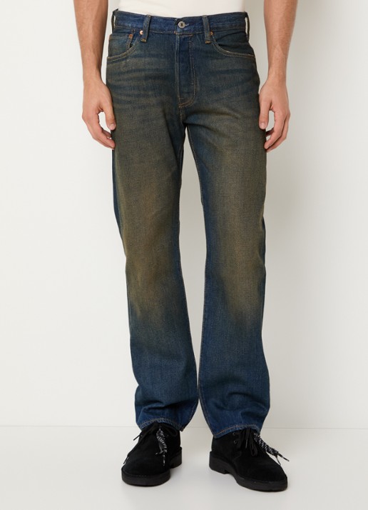 Levi's 501 straight leg jeans met donkere wassing