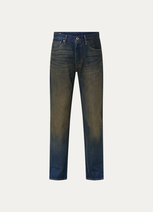 Levi's 501 straight leg jeans met donkere wassing - voorkant 4 indigo