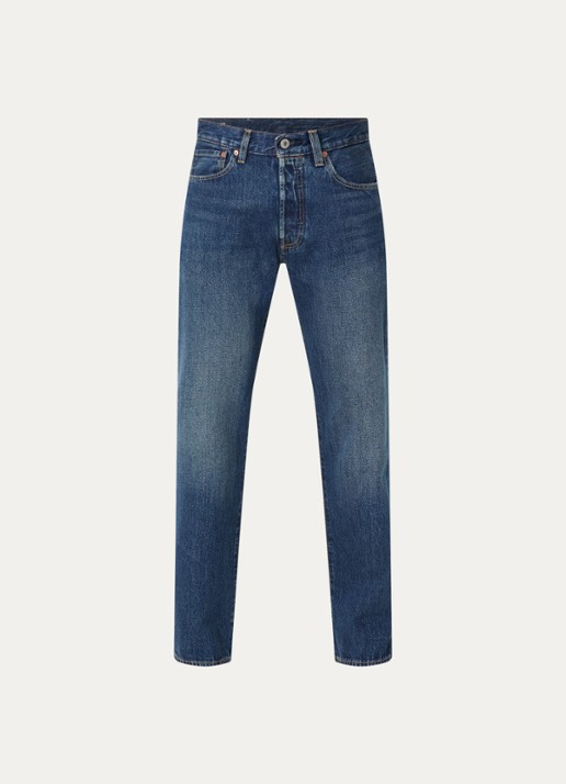 Levi's 501 straight leg jeans met donkere wassing - voorkant 4 indigo