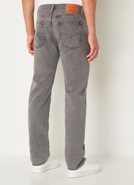 Levi's 501 straight leg jeans met gekleurde wassing - achterkant 3 antraciet