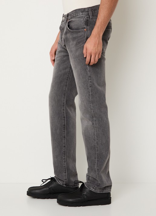 Levi's 501 straight leg jeans met gekleurde wassing - detail 2 donkergrijs