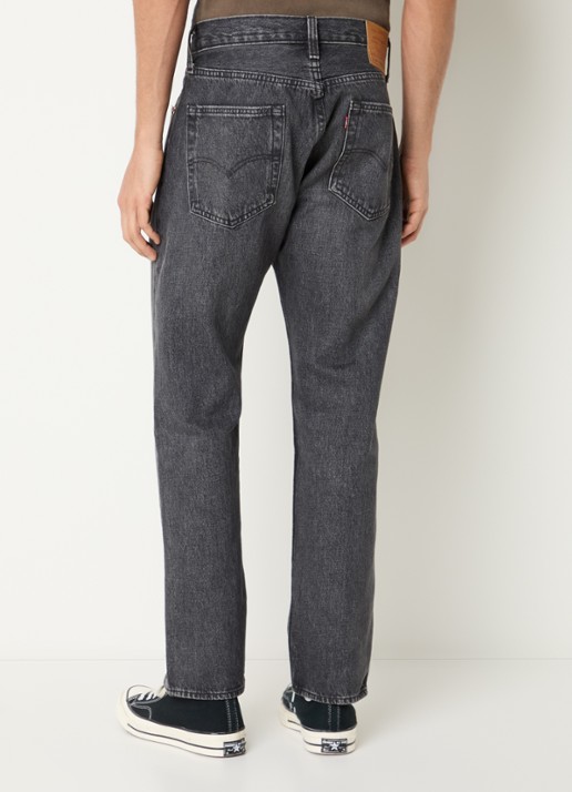 Levi's 501 straight leg jeans met gekleurde wassing - achterkant 3 middengrijs