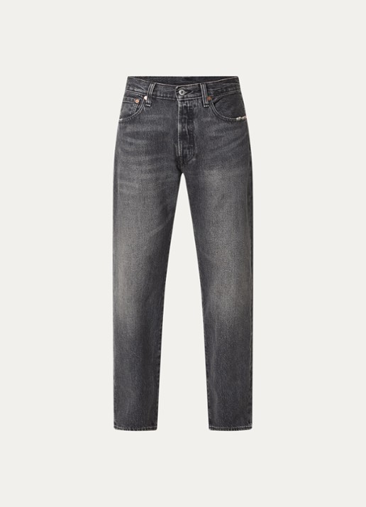 Levi's 501 straight leg jeans met gekleurde wassing - voorkant 4 middengrijs