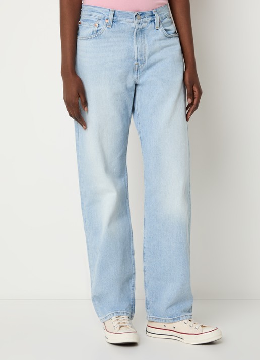 Levi's 501 straight leg jeans met lichte wassing