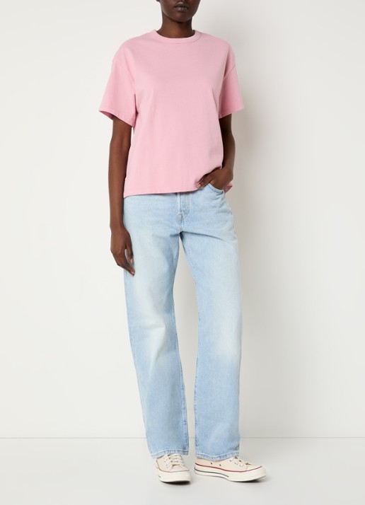 Levi's 501 straight leg jeans met lichte wassing - voorkant 2 indigo