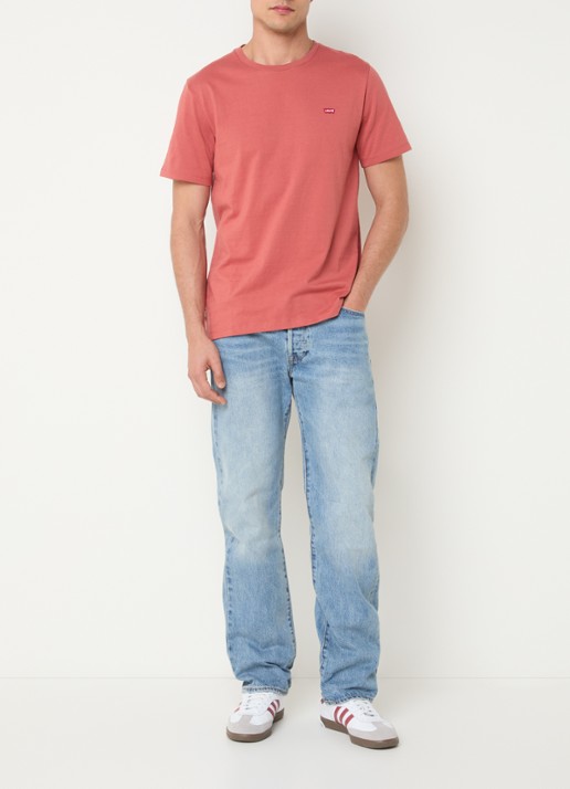 Levi's 501 straight leg jeans met lichte wassing - voorkant 5 indigo