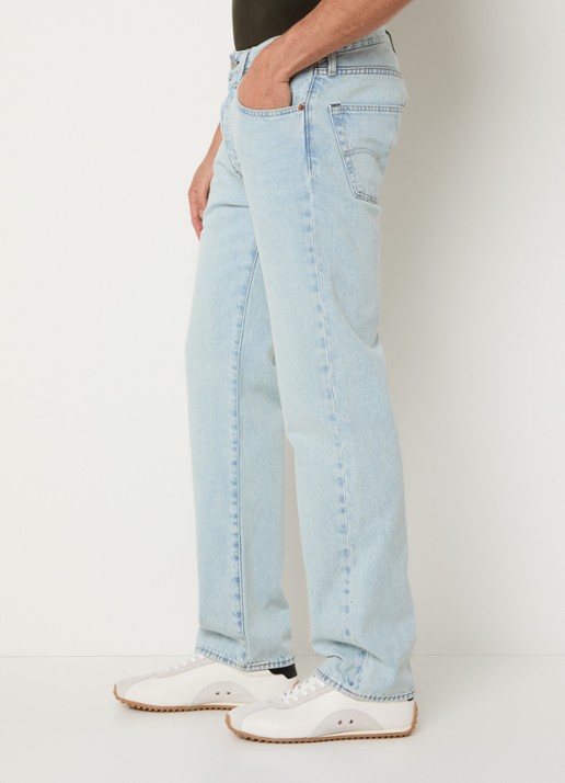 Levi's 501 straight leg jeans met lichte wassing - detail 3 indigo