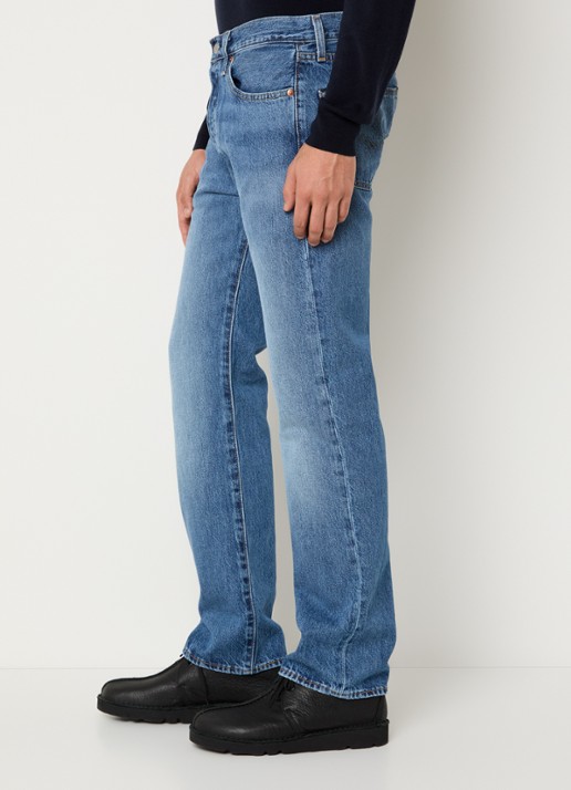 Levi's 501 straight leg jeans met medium wassing - detail 3 indigo