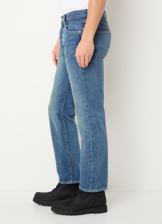 Levi's 501 straight leg jeans met medium wassing - detail 5 indigo