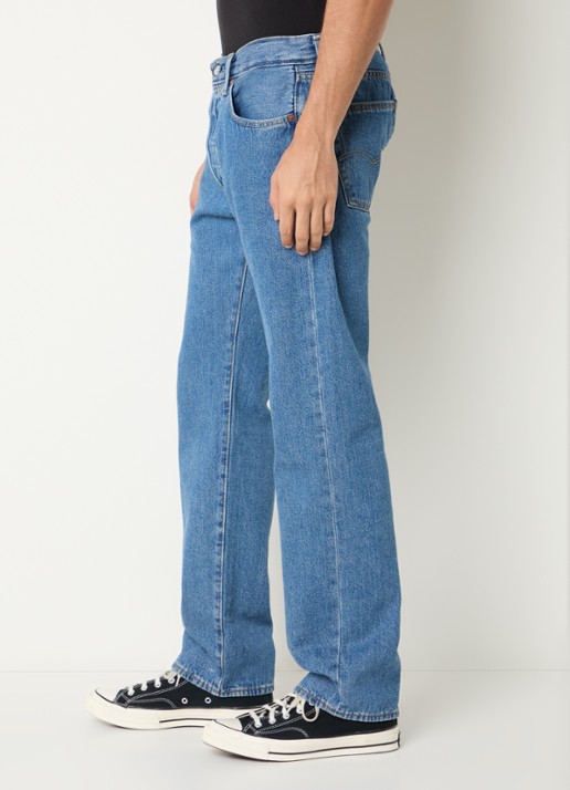 Levi's 501 straight leg jeans met medium wassing - detail 5 indigo